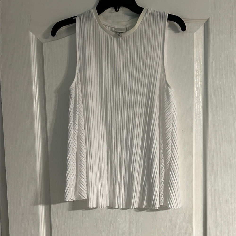 a new day White Pleated Tank Top